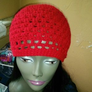 Red beanie for woman or girls